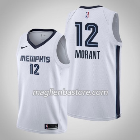 Maglia NBA Memphis Grizzlies Ja Morant 12 Nike 2019-20 Association Edition Swingman - Uomo